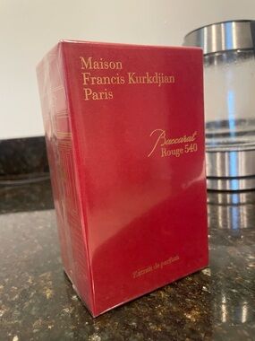 Baccarat Maison Francis Kurkdjian Red and Gold Fragrant Gift Box